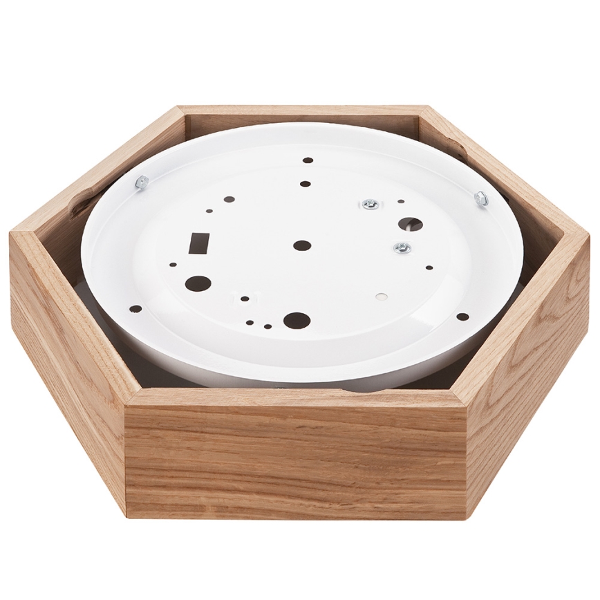 Kattovalo OAK HEX 1xE27/60W/230V d. 32 cm tammi