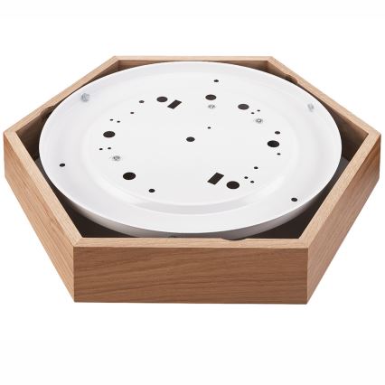 Kattovalo OAK HEX 2xE27/60W/230V d. 43 cm tammi