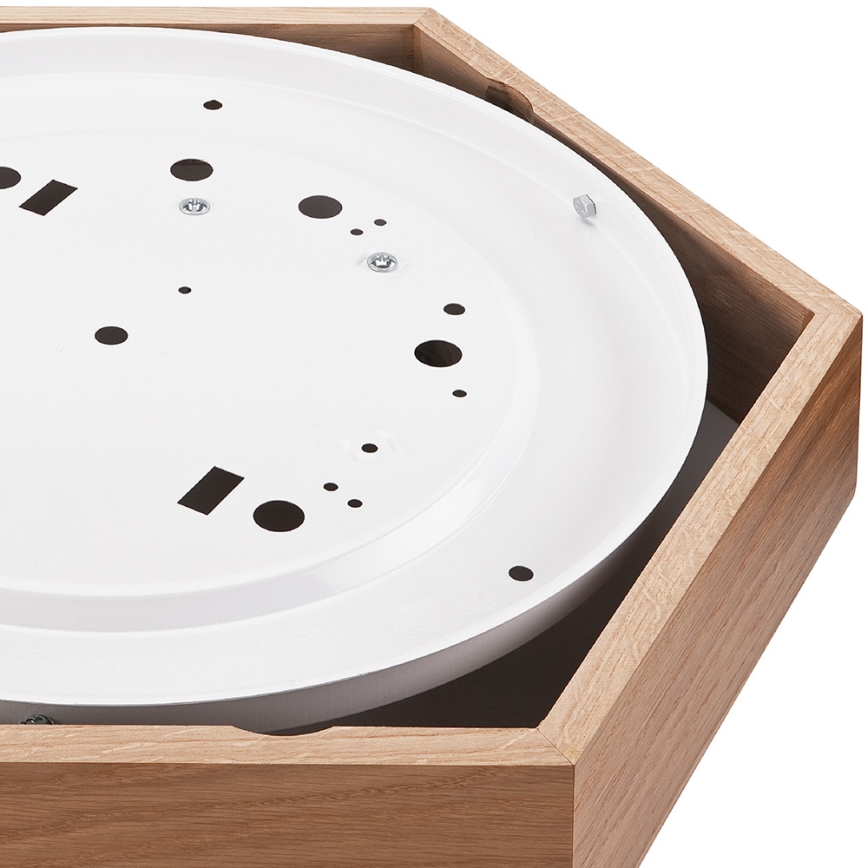 Kattovalo OAK HEX 2xE27/60W/230V d. 43 cm tammi