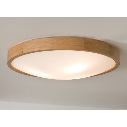 Kattovalo OAK SLIM 3xE27/60W/230V tammi ø 47 cm