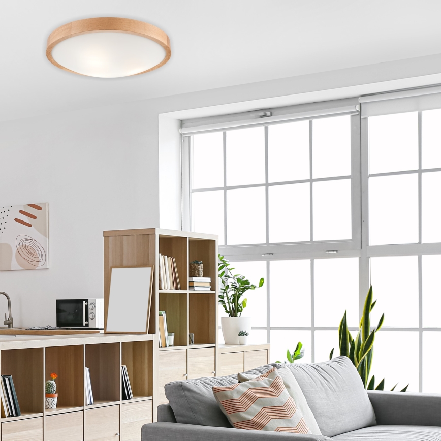 Kattovalo OAK SLIM 3xE27/60W/230V tammi ø 47 cm