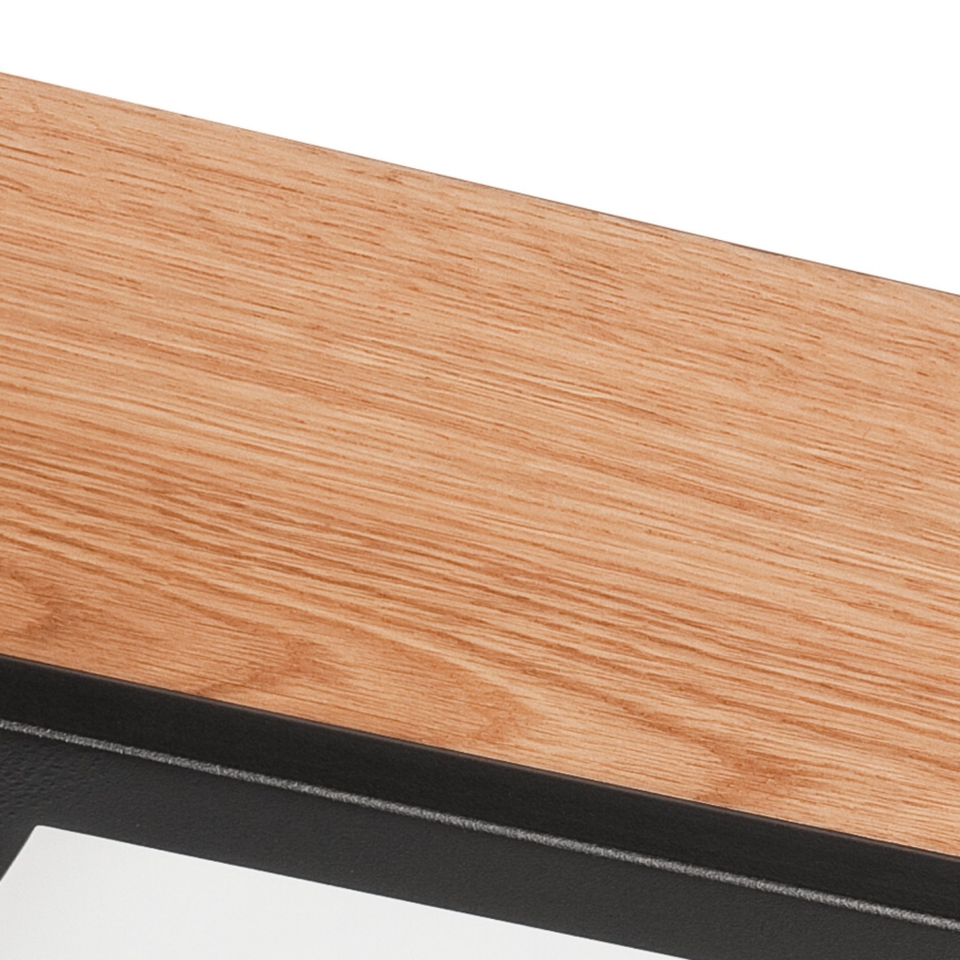 Kattovalo OAK SQUARE 2xE27/15W/230V 31x31 cm tammi/musta