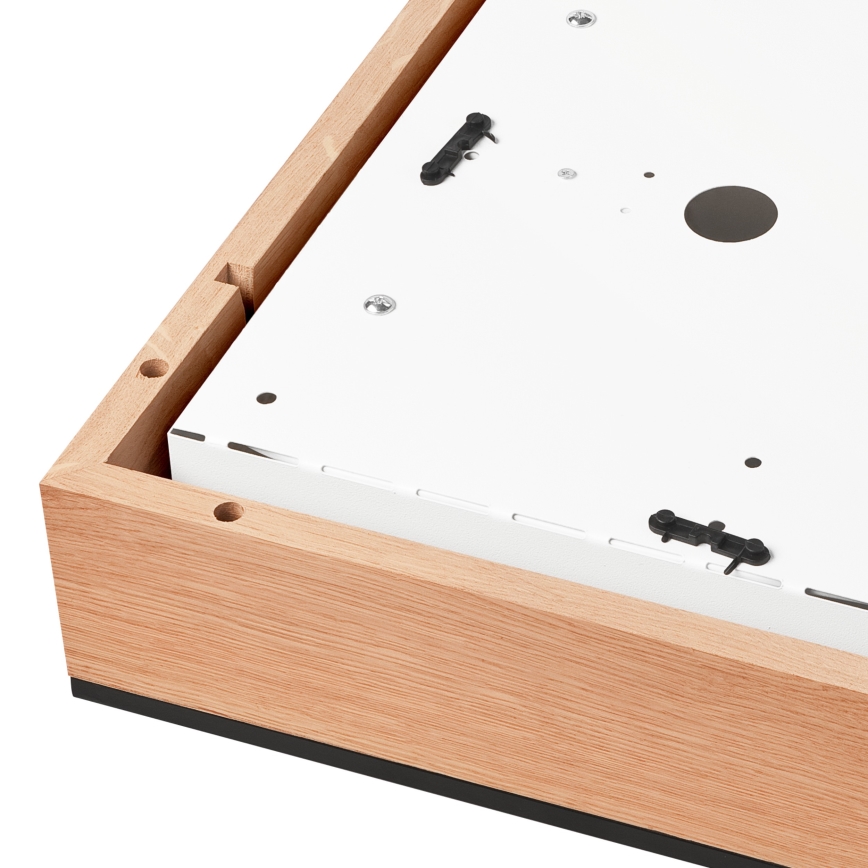 Kattovalo OAK SQUARE 4xE27/15W/230V 39x39 cm tammi/musta