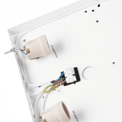 Kattovalo OAK SQUARE 4xE27/15W/230V 39x39 cm tammi/valkoinen