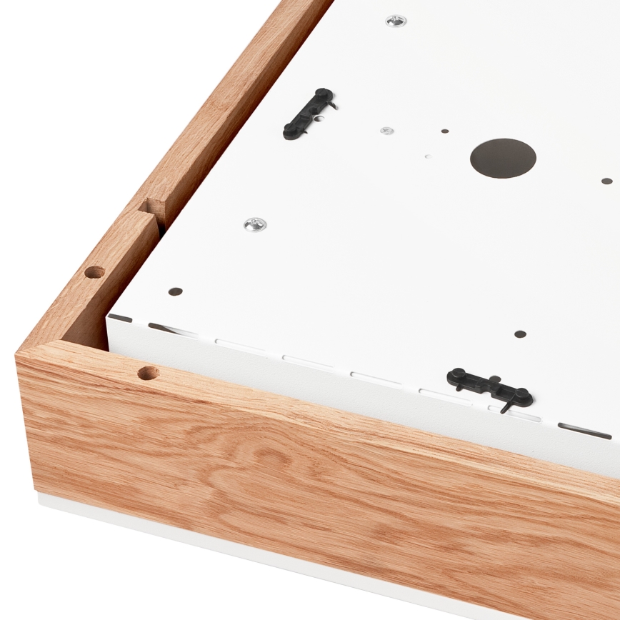 Kattovalo OAK SQUARE 4xE27/15W/230V 39x39 cm tammi/valkoinen
