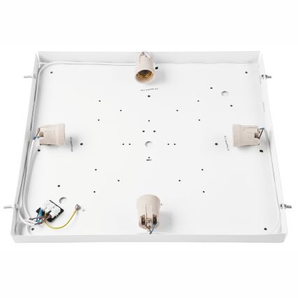 Kattovalo OAK SQUARE 4xE27/15W/230V 48x48 cm tammi/musta