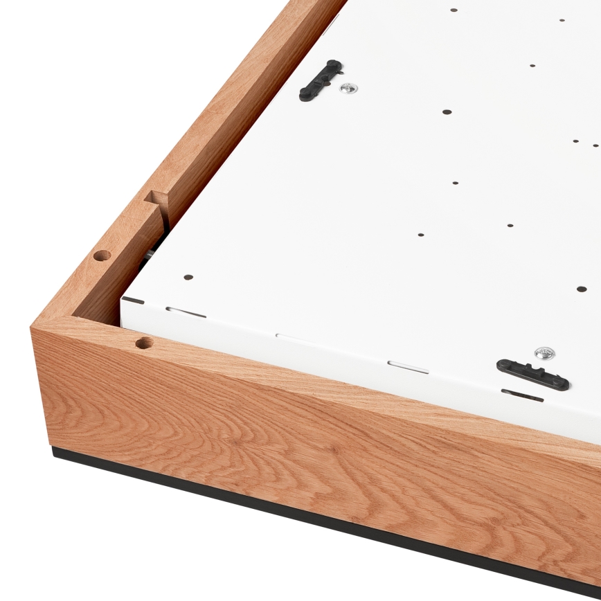 Kattovalo OAK SQUARE 4xE27/15W/230V 48x48 cm tammi/musta