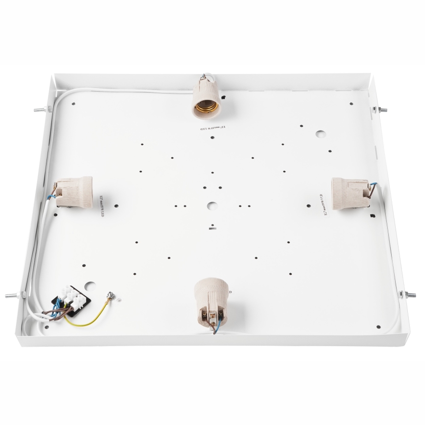 Kattovalo OAK SQUARE 4xE27/15W/230V 48x48 cm tammi/valkoinen