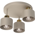 Kattovalo PARKLA 3xE27/15W/230V beige/kulta