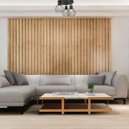 Kattovalo PARKLA 3xE27/15W/230V musta