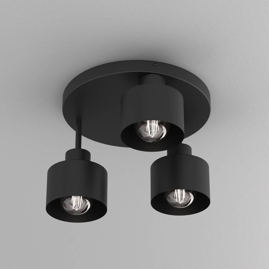 Kattovalo PARKLA 3xE27/15W/230V musta