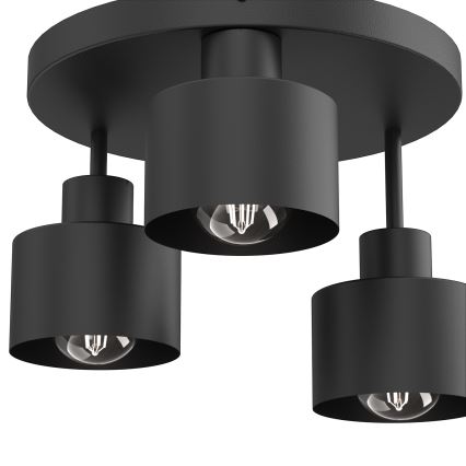 Kattovalo PARKLA 3xE27/15W/230V musta