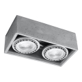 Kattovalo QUATRO AR111 2xGU10/40W/230V betoni