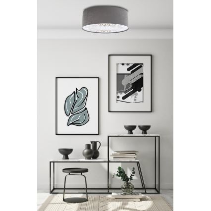 Kattovalo RAYS 2xE27/60W/230V halkaisija 40 cm harmaa