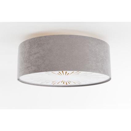 Kattovalo RAYS 2xE27/60W/230V halkaisija 60 cm harmaa