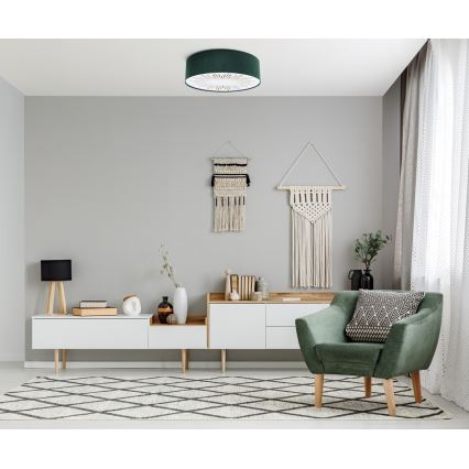 Kattovalo RAYS 2xE27/60W/230V halkaisija 60 cm vihreä