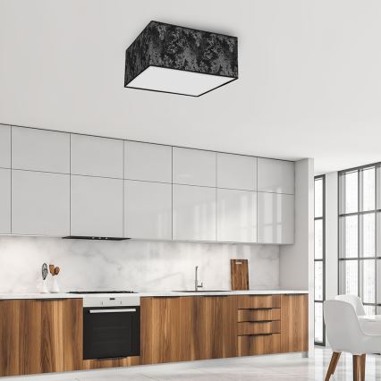 Kattovalo SATINO 2xE27/60W/230V musta/harmaa