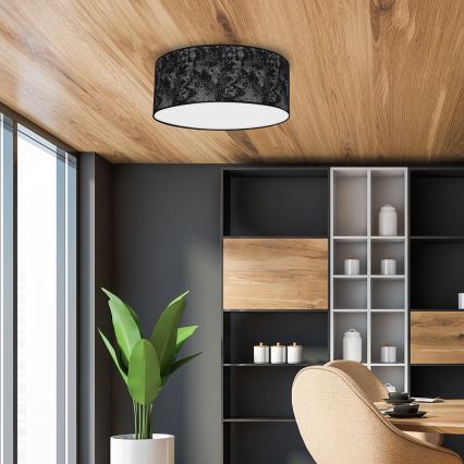 Kattovalo SATINO 2xE27/60W/230V musta/harmaa