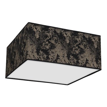 Kattovalo SATINO 2xE27/60W/230V musta/kulta