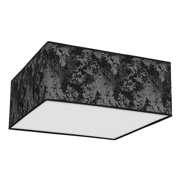 Kattovalo SATINO 3xE27/60W/230V musta/hopea