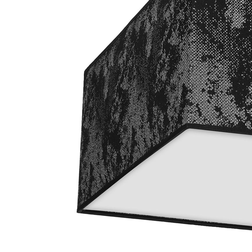 Kattovalo SATINO 3xE27/60W/230V musta/hopea