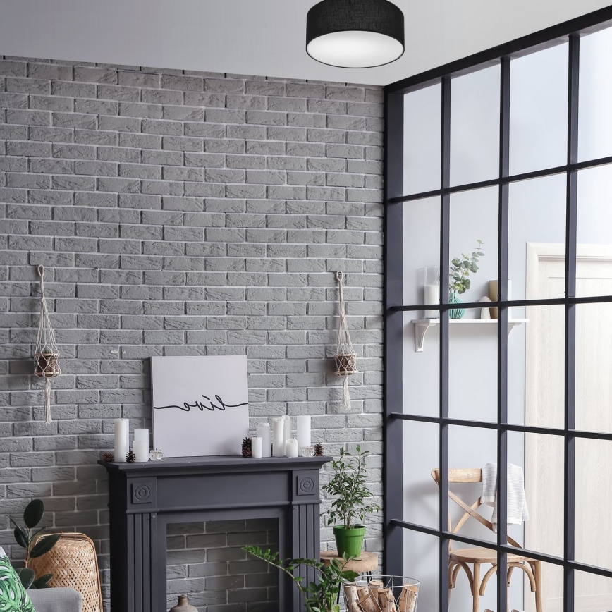 Kattovalo SIRJA 1xE27/60W/230V halk. 35 cm musta