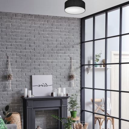 Kattovalo SIRJA 1xE27/60W/230V halk. 35 cm musta