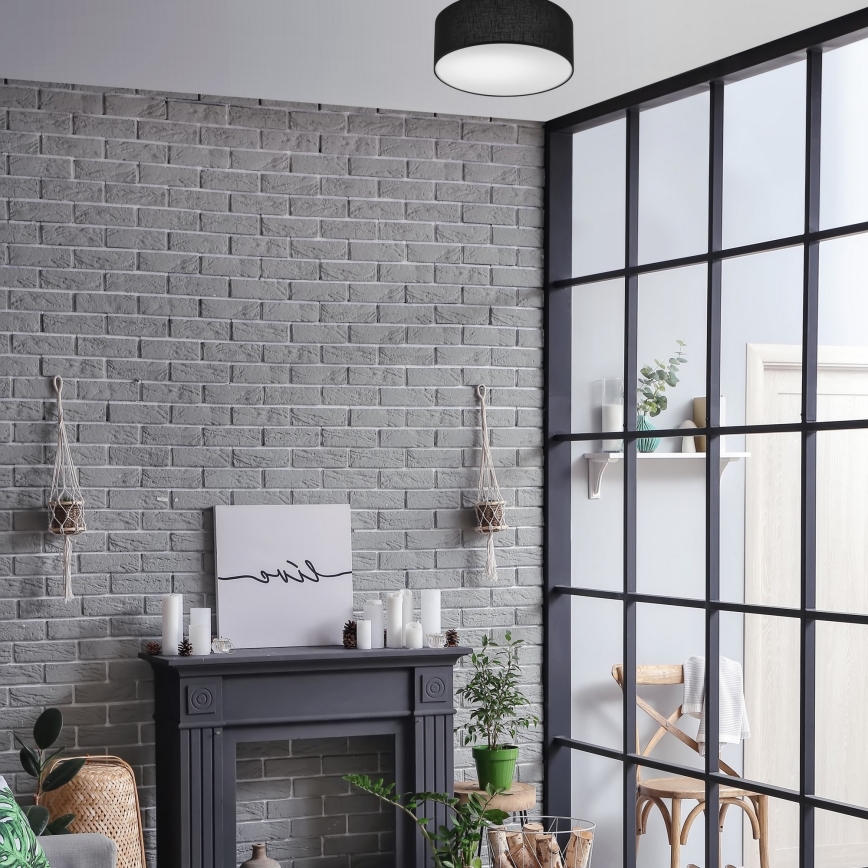 Kattovalo SIRJA 1xE27/60W/230V halk. 35 cm musta