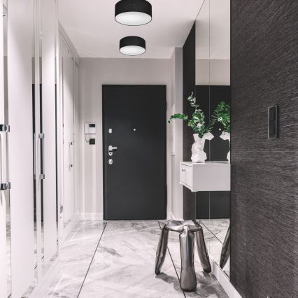 Kattovalo SIRJA 1xE27/60W/230V halk. 35 cm musta