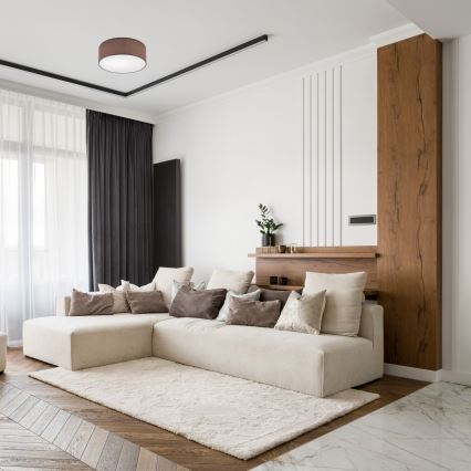 Kattovalo SIRJA 1xE27/60W/230V halk. 35 cm ruskea