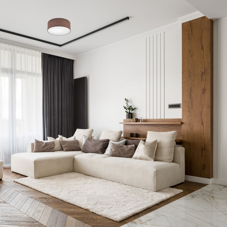 Kattovalo SIRJA 1xE27/60W/230V halk. 35 cm ruskea