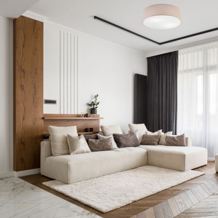 Kattovalo SIRJA DOUBLE 4xE27/15W/230V halkaisija 45 cm beige