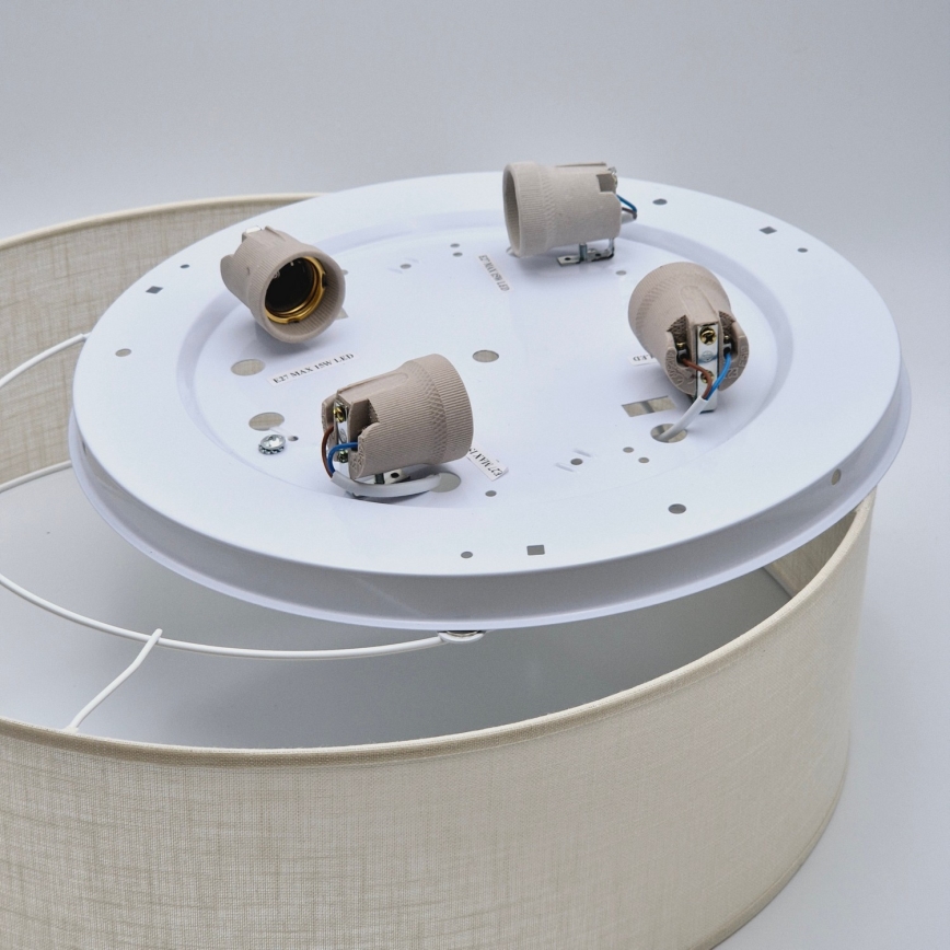 Kattovalo SIRJA DOUBLE 4xE27/15W/230V halkaisija 45 cm kerma