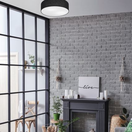 Kattovalo SIRJA DOUBLE 4xE27/15W/230V halkaisija 45 cm musta