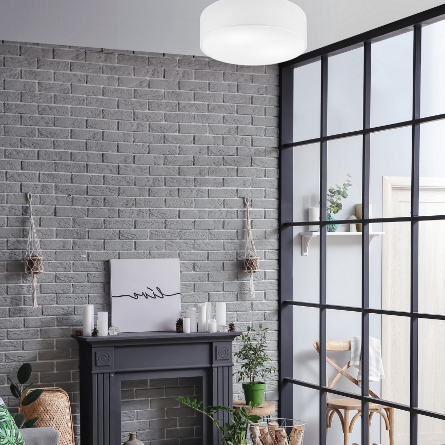 Kattovalo SIRJA DOUBLE 4xE27/15W/230V halkaisija 45 cm valkoinen