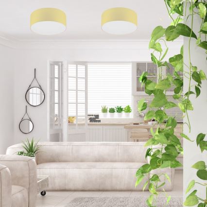 Kattovalo SIRJA PASTEL 1xE27/60W/230V halkaisija 35 cm keltainen