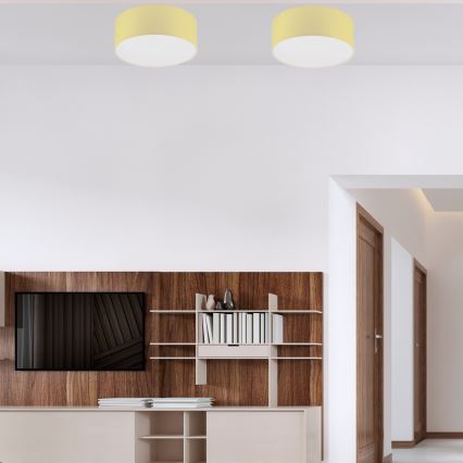 Kattovalo SIRJA PASTEL 1xE27/60W/230V halkaisija 35 cm keltainen