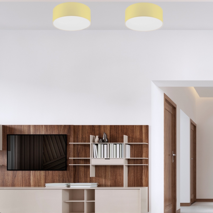 Kattovalo SIRJA PASTEL 1xE27/60W/230V halkaisija 35 cm keltainen