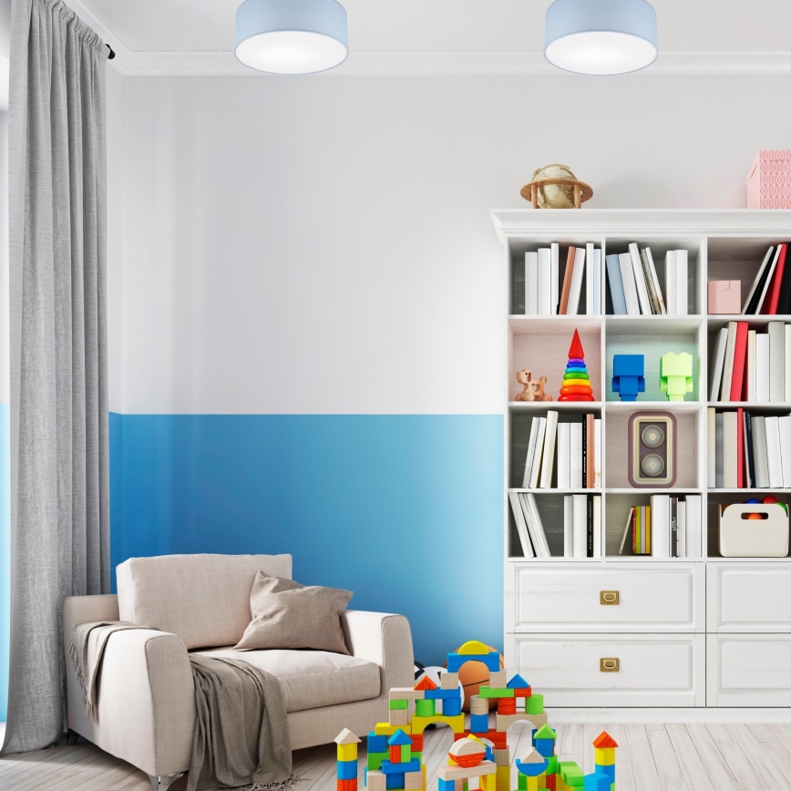 Kattovalo SIRJA PASTEL 1xE27/60W/230V halkaisija 35 cm sininen