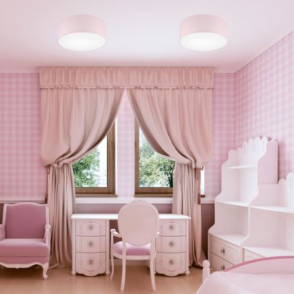 Kattovalo SIRJA PASTEL 1xE27/60W/230V halkaisija 35 cm vaaleanpunainen