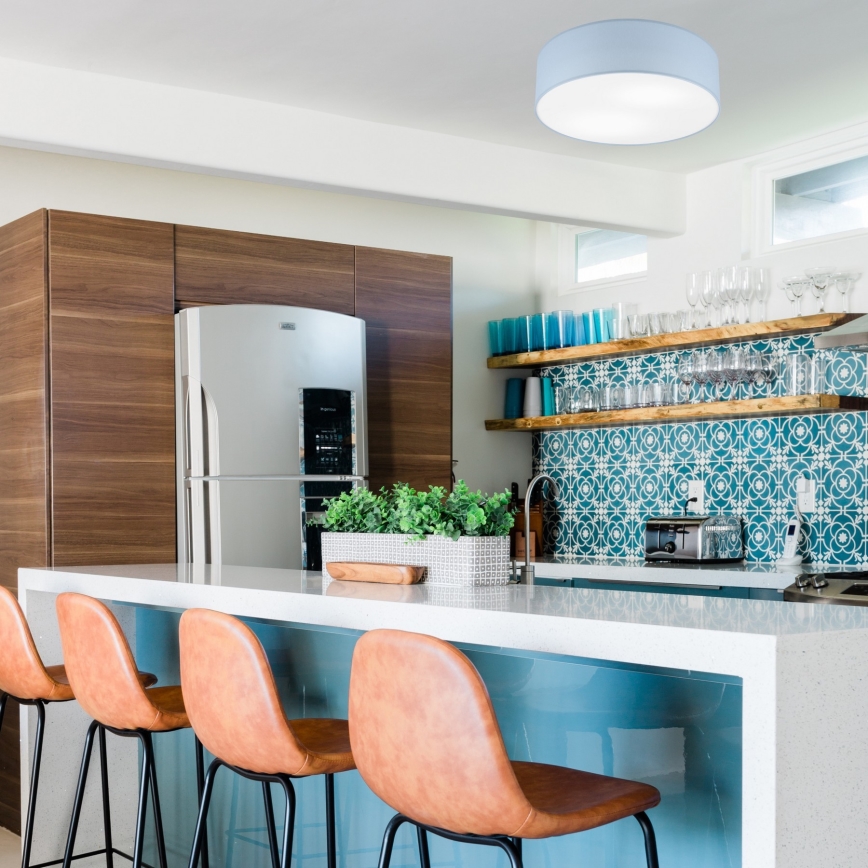 Kattovalo SIRJA PASTEL 2xE27/60W/230V halkaisija 45 cm sininen