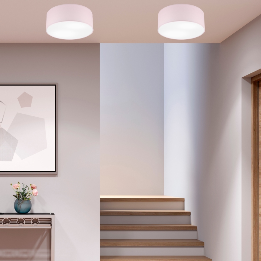 Kattovalo SIRJA PASTEL DOUBLE 2xE27/15W/230V halkaisija 35 cm vaaleanpunainen