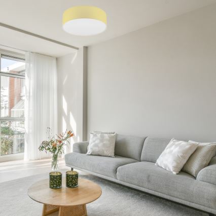 Kattovalo SIRJA PASTEL DOUBLE 4xE27/15W/230V halkaisija 45 cm keltainen