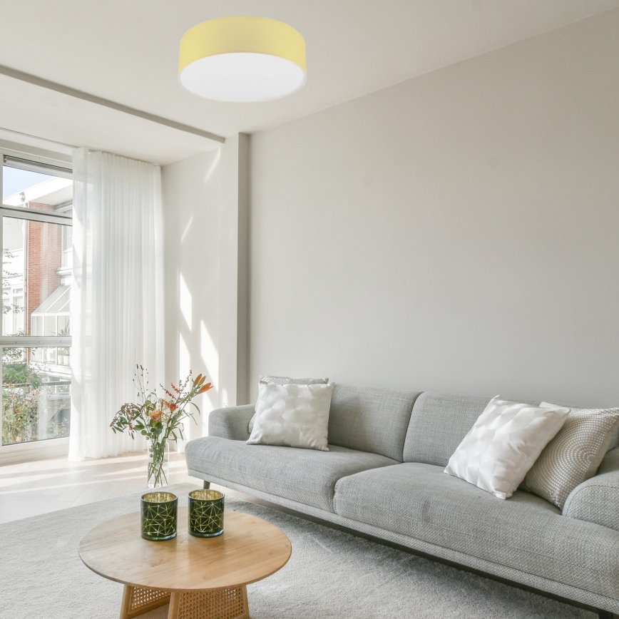 Kattovalo SIRJA PASTEL DOUBLE 4xE27/15W/230V halkaisija 45 cm keltainen