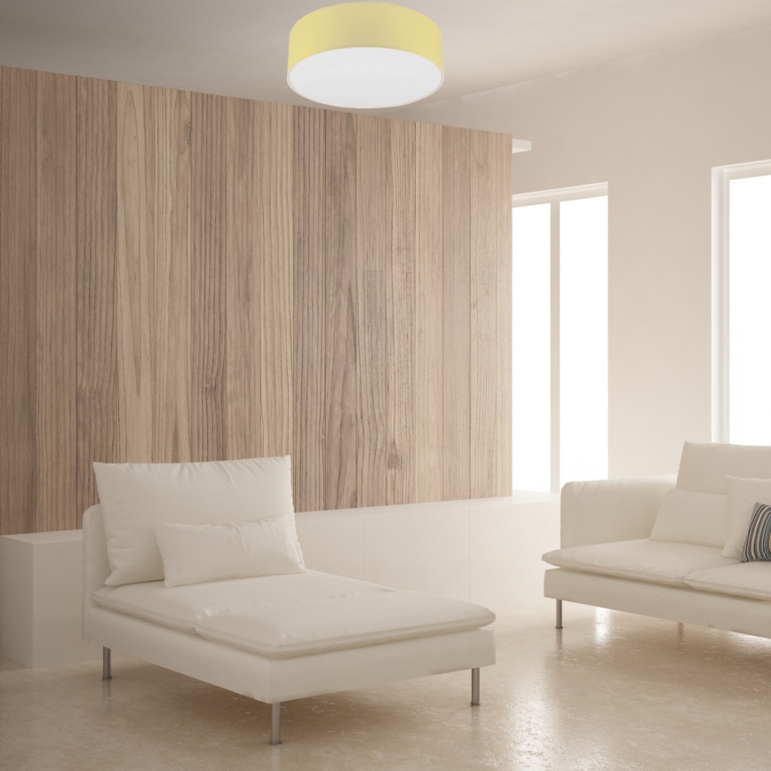 Kattovalo SIRJA PASTEL DOUBLE 4xE27/15W/230V halkaisija 45 cm keltainen