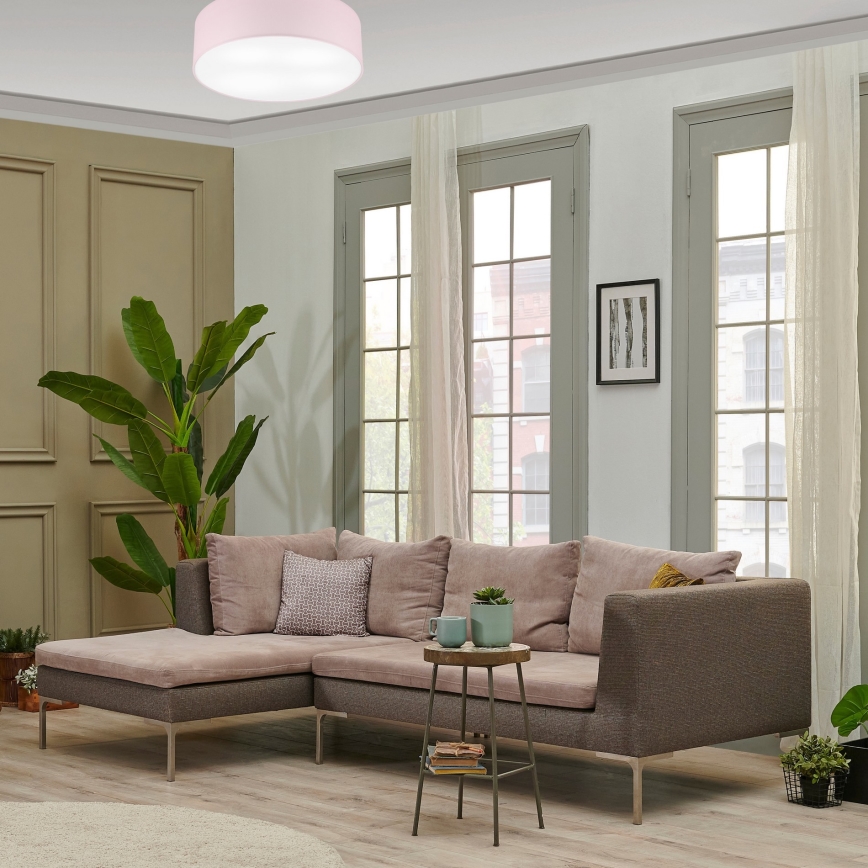 Kattovalo SIRJA PASTEL DOUBLE 4xE27/15W/230V halkaisija 45 cm vaaleanpunainen