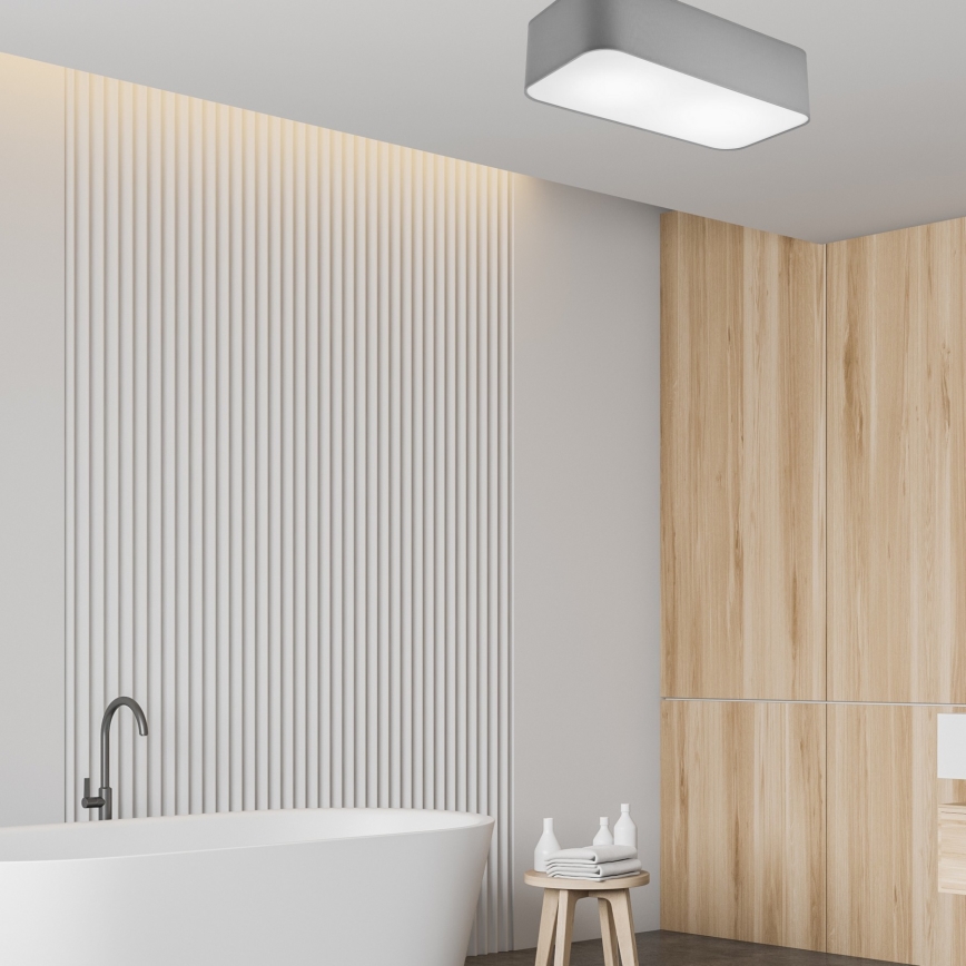 Kattovalo SIRJA SQUARE 2xE27/15W/230V harmaa