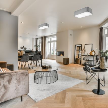 Kattovalo SIRJA SQUARE 2xE27/15W/230V harmaa