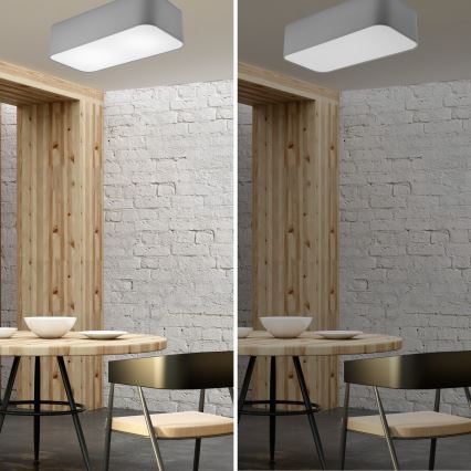 Kattovalo SIRJA SQUARE 2xE27/15W/230V harmaa