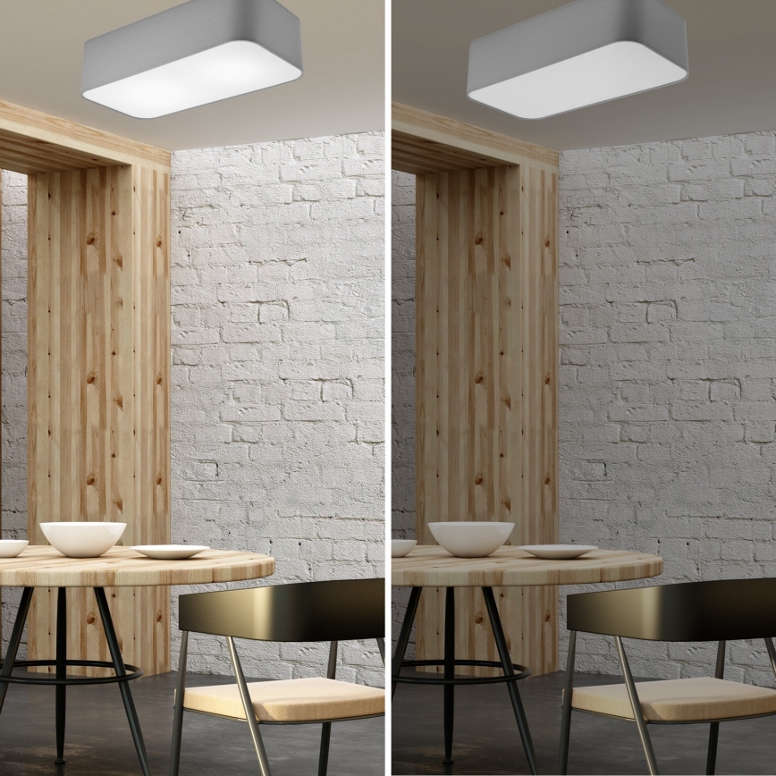 Kattovalo SIRJA SQUARE 2xE27/15W/230V harmaa